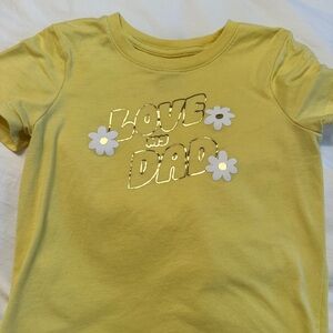 Cat & Jack Yellow Tee with 'Love My Dad' Design